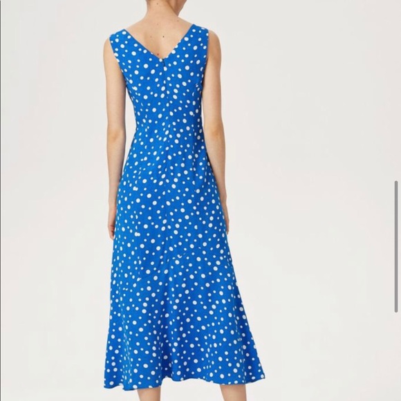 NWT Gorgeous Exquise blue polka dot dress!! - Picture 4 of 12
